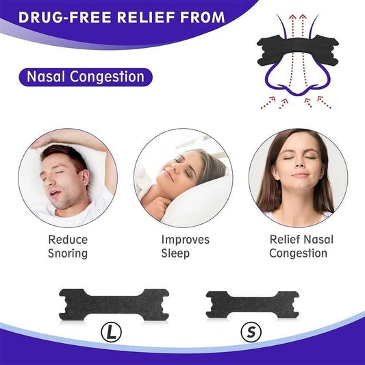 30Pcs New Hypoallergenic Nose Strips Breathable Non-Invasive Anti-Snoring Sticker Nasal Congestion Nose Patches Better Breathing