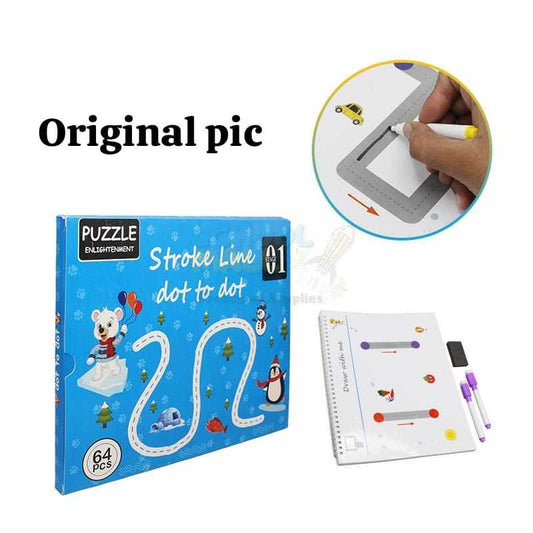 Stroke line Dot to Dot Puzzle Learning 64 pcs