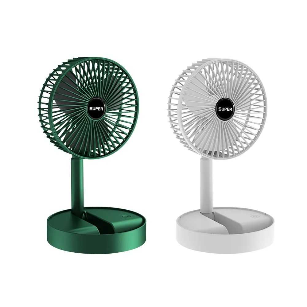 3 Speed Big size Rechargeable Mini Folding Telescopic Fan USB Rechargeable Floor Fan for Student Dormitory Home Outdoor Camping Office Small Desktop mini Fan