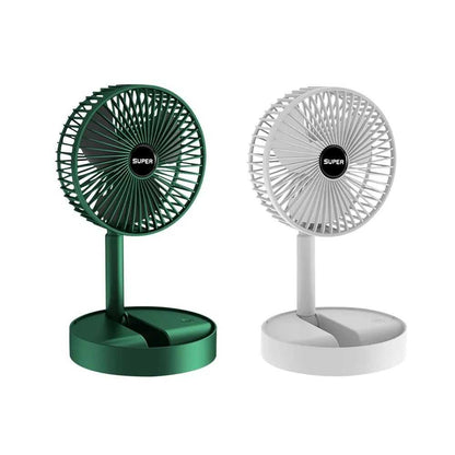 3 Speed Big size Rechargeable Mini Folding Telescopic Fan USB Rechargeable Floor Fan for Student Dormitory Home Outdoor Camping Office Small Desktop mini Fan