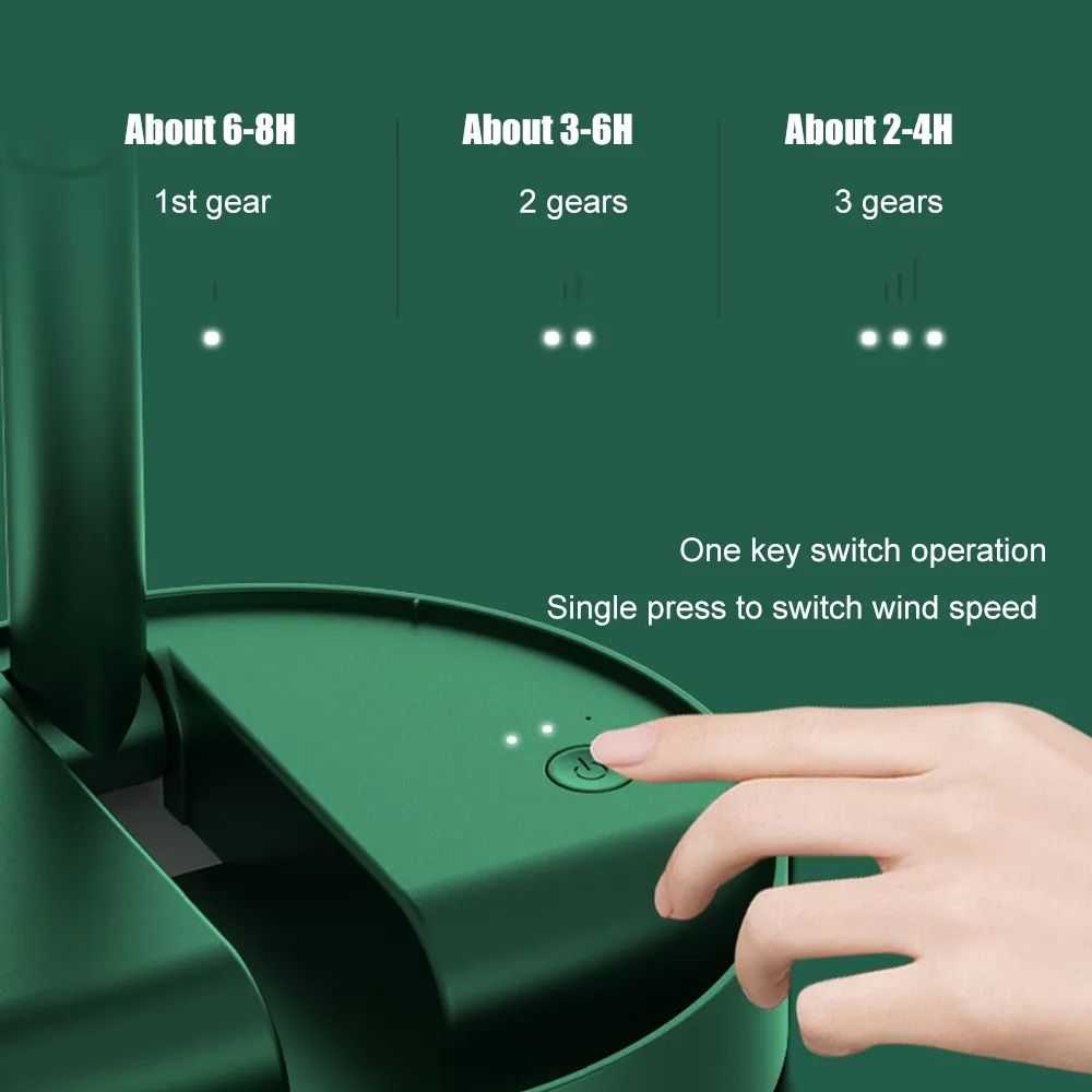 3 Speed Big size Rechargeable Mini Folding Telescopic Fan USB Rechargeable Floor Fan for Student Dormitory Home Outdoor Camping Office Small Desktop mini Fan