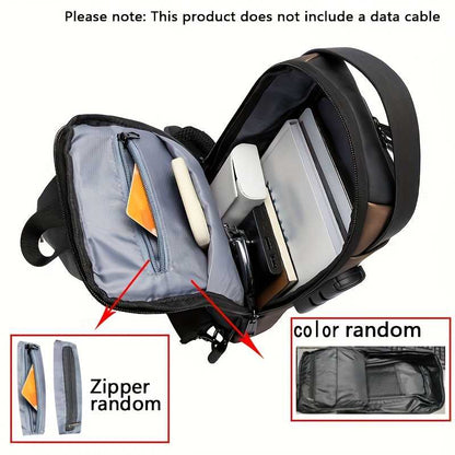 Fashion Anti-Theft Password Lock Crossbody Bag - High-Capacity Nylon Backpack with Adjustable Strap, Multiple Compartments & Secure Zipper Closure for Commuting, Travel, Hiking, Backpack for Travel