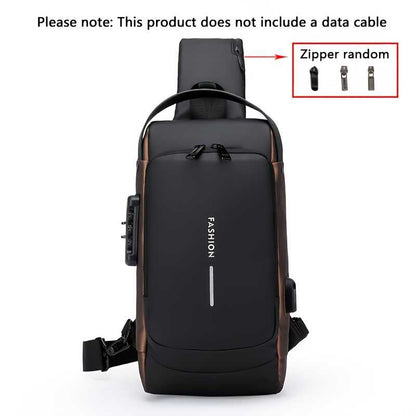 Fashion Anti-Theft Password Lock Crossbody Bag - High-Capacity Nylon Backpack with Adjustable Strap, Multiple Compartments & Secure Zipper Closure for Commuting, Travel, Hiking, Backpack for Travel