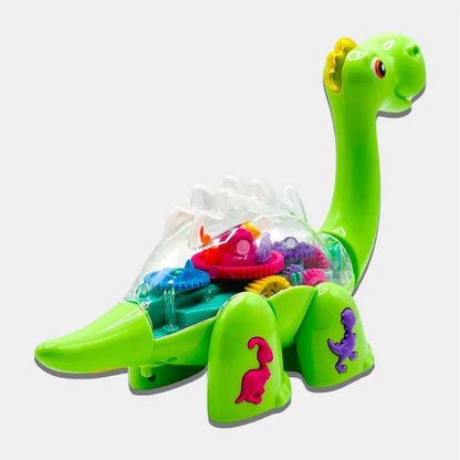 Gear Dinosaur Toy with Moving Gears, Lights, and Sound