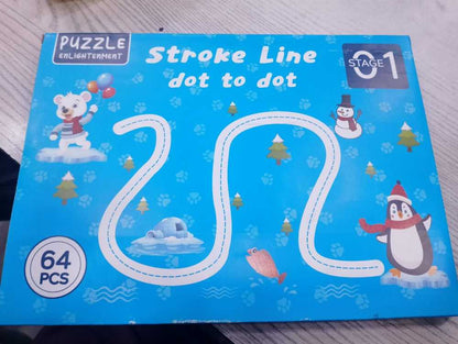Stroke line Dot to Dot Puzzle Learning 64 pcs