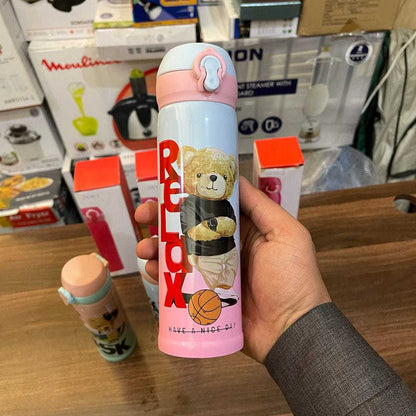 Water bottle Cartoon cute Teddy bear water Bottle In multi design and color Best for kids and other multi purpose